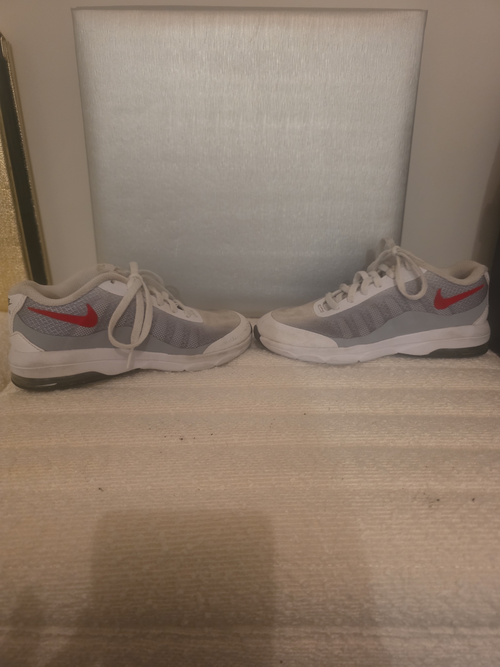 Nike Air Kids Sneakers Size 13C Gray Red White